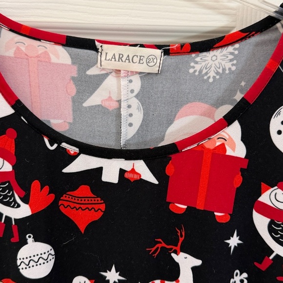 ❤️3 for!❤️ Christmas Plus Size Tunic Long Sleeve Swing Shirt Loose Fit - Picture 2 of 4